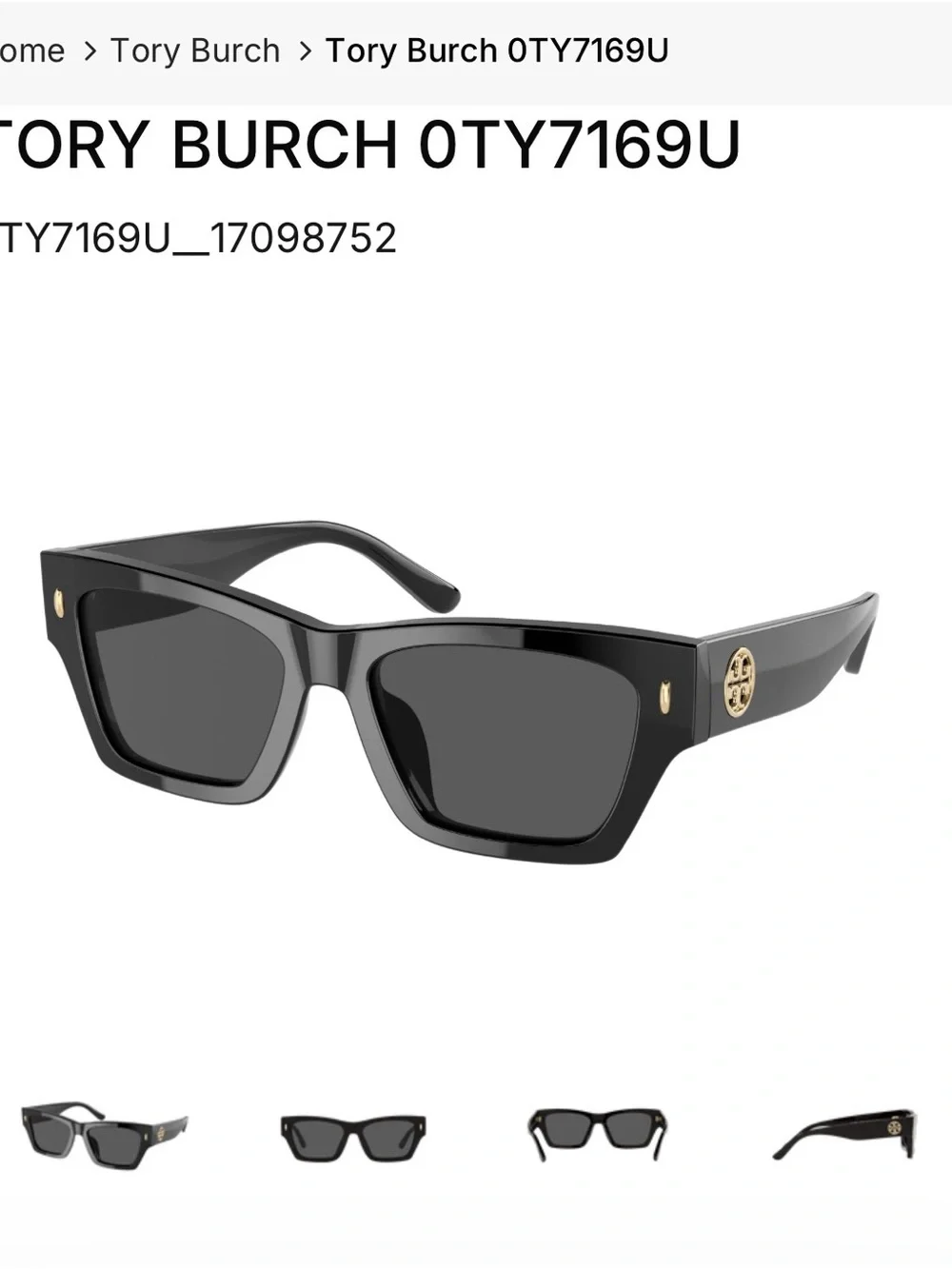 Tory Burch Black Sunglasses Frame: 170987